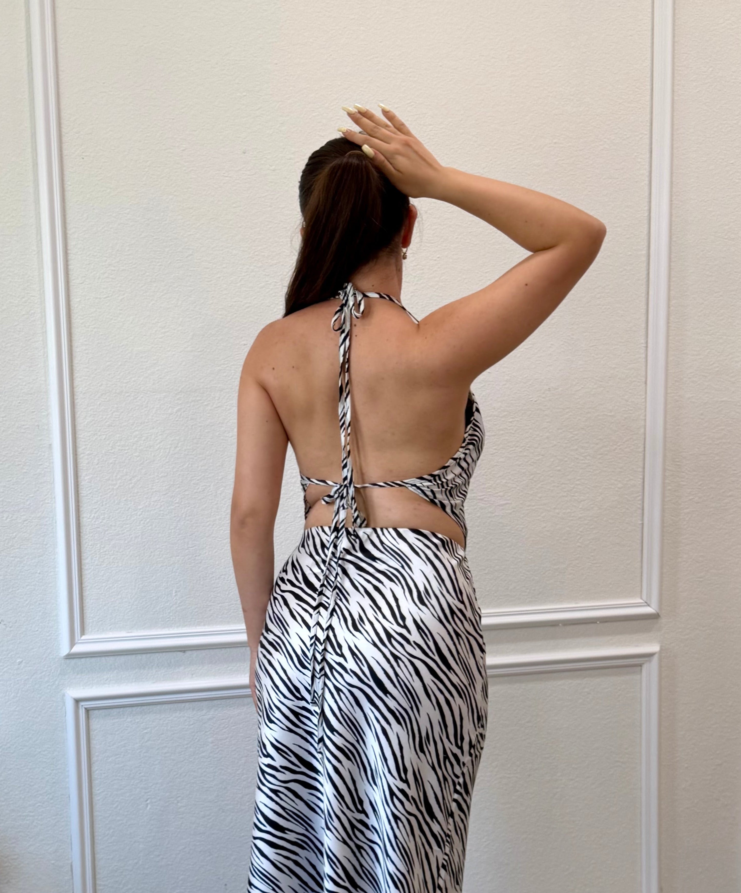 Zendaya Zebra Halter Top