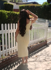 Daffodil Crochet Midi Dress