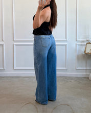 Celine Low Rise Wide Leg Jeans