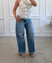 Celine Low Rise Wide Leg Jeans