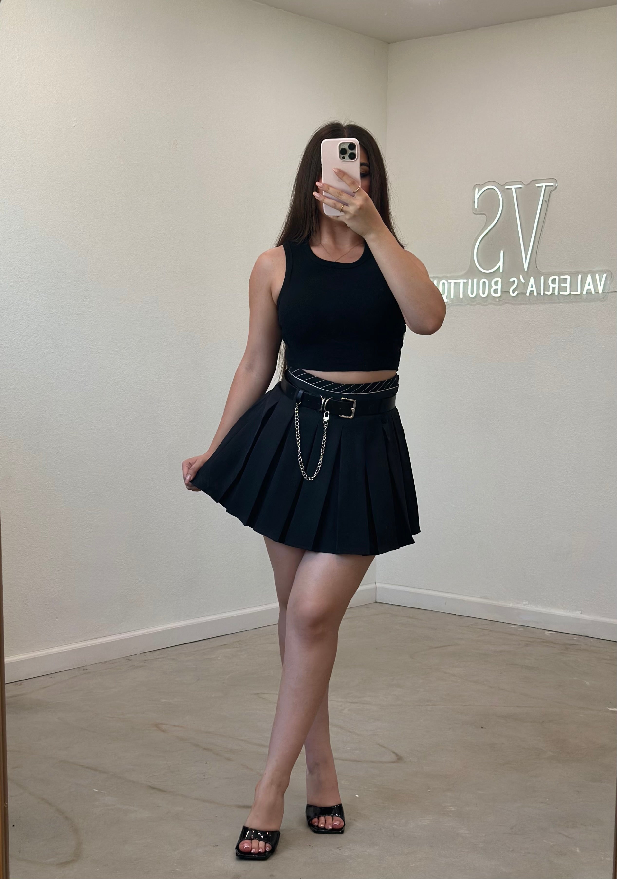 Elle Pleated Mini Skirt
