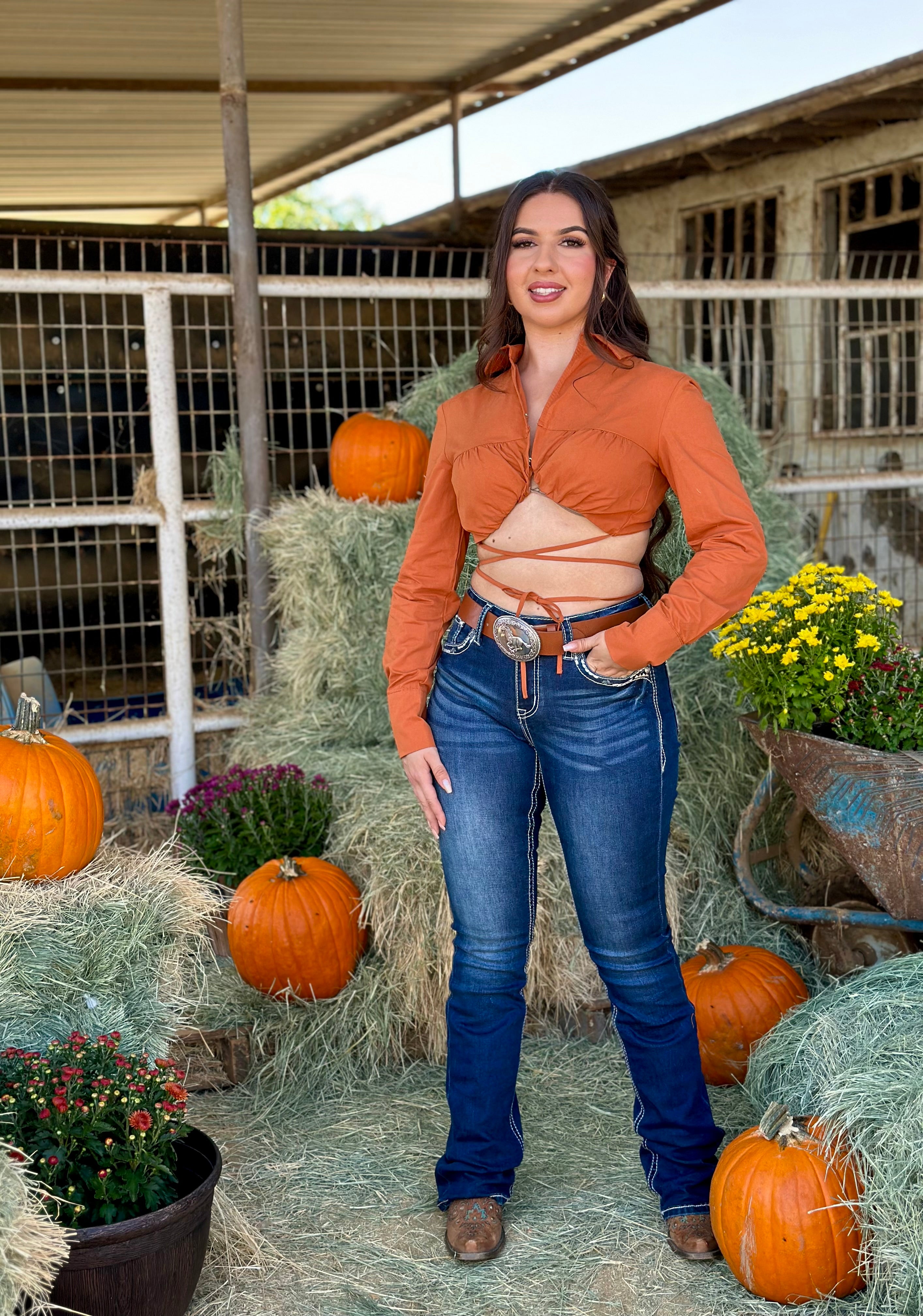 Peekaboo Rust Top