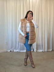 Onika Fur Vest (Camel)