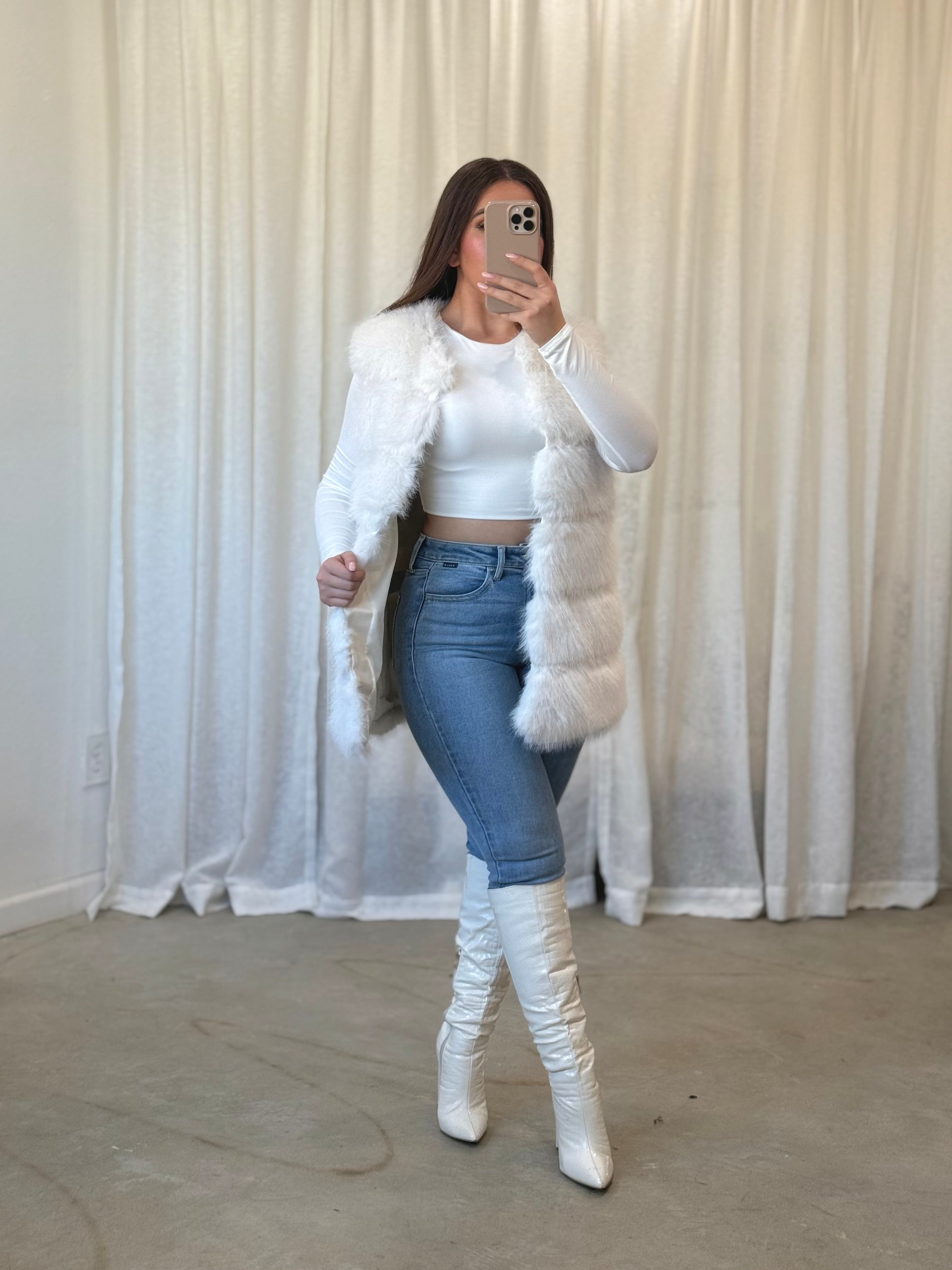 Onika Fur Vest (White)