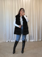 Onika Fur Vest (Black)