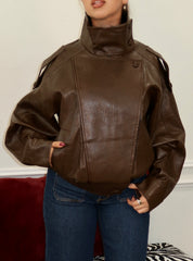 Larsen Leather Jacket (Coffee)