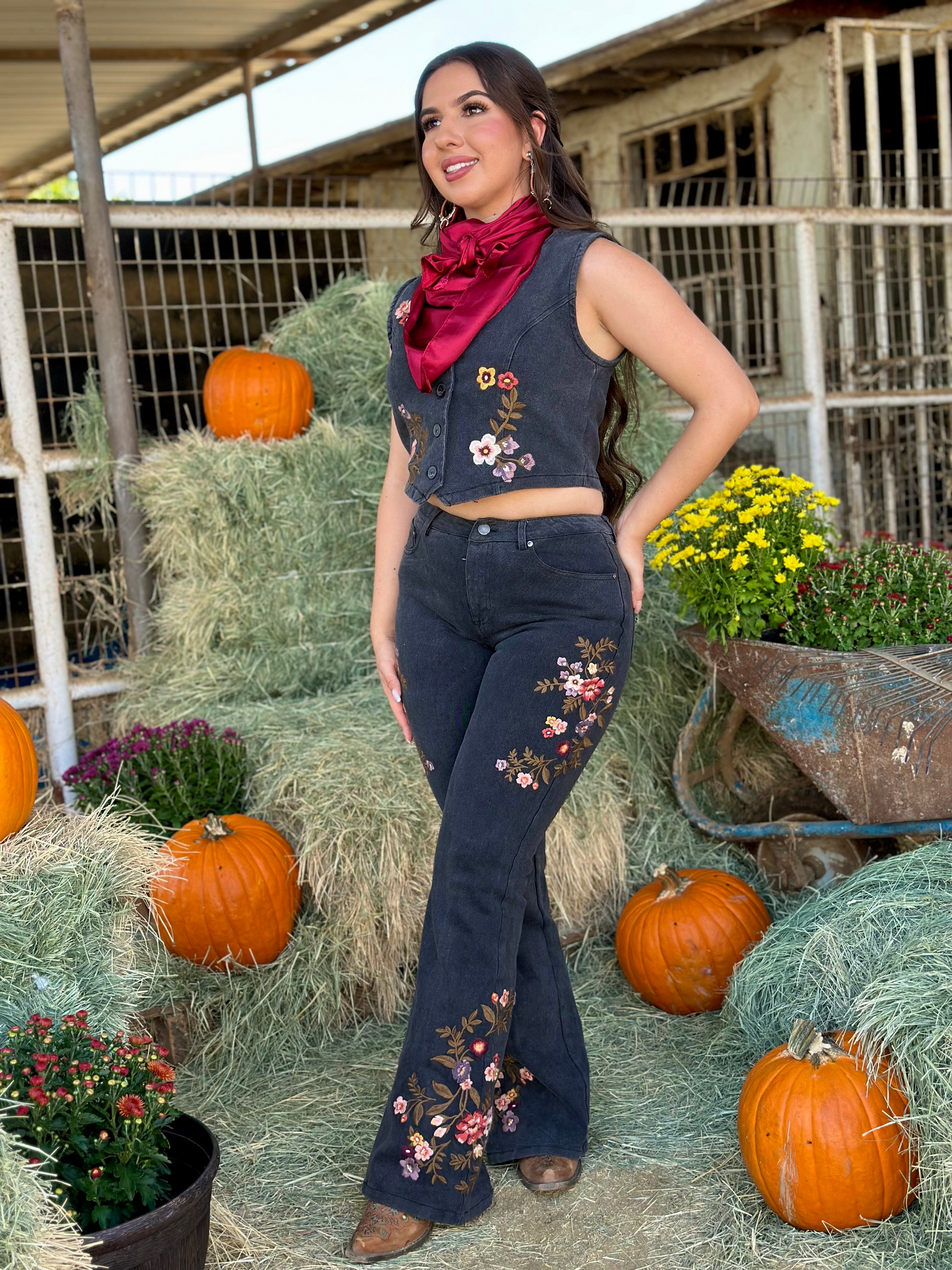 Color & Cultura Tierra Mia Embroidered Jeans