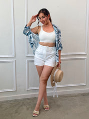 Thrive Crop Top (White)