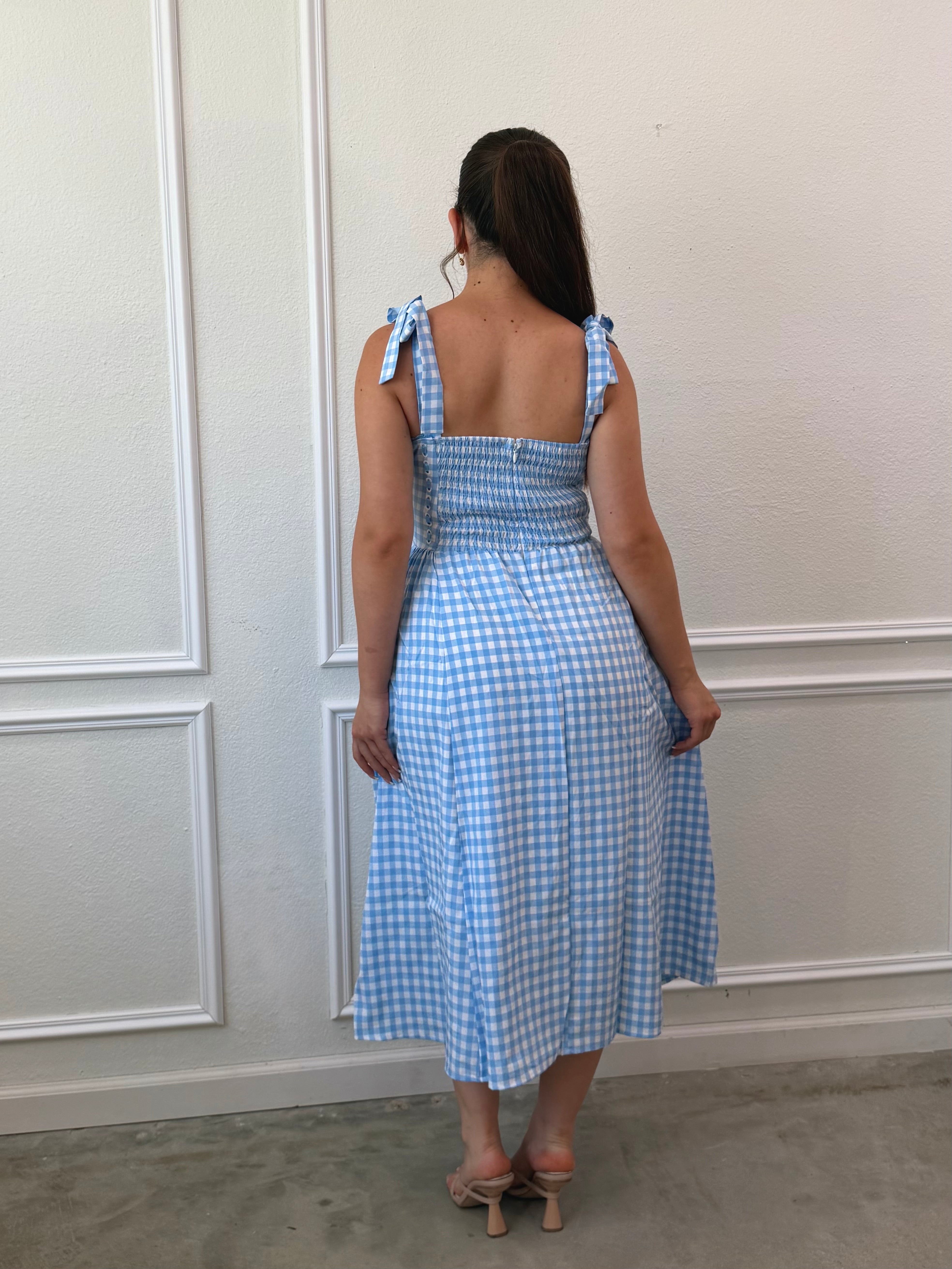 Alice Gingham Midi Dress