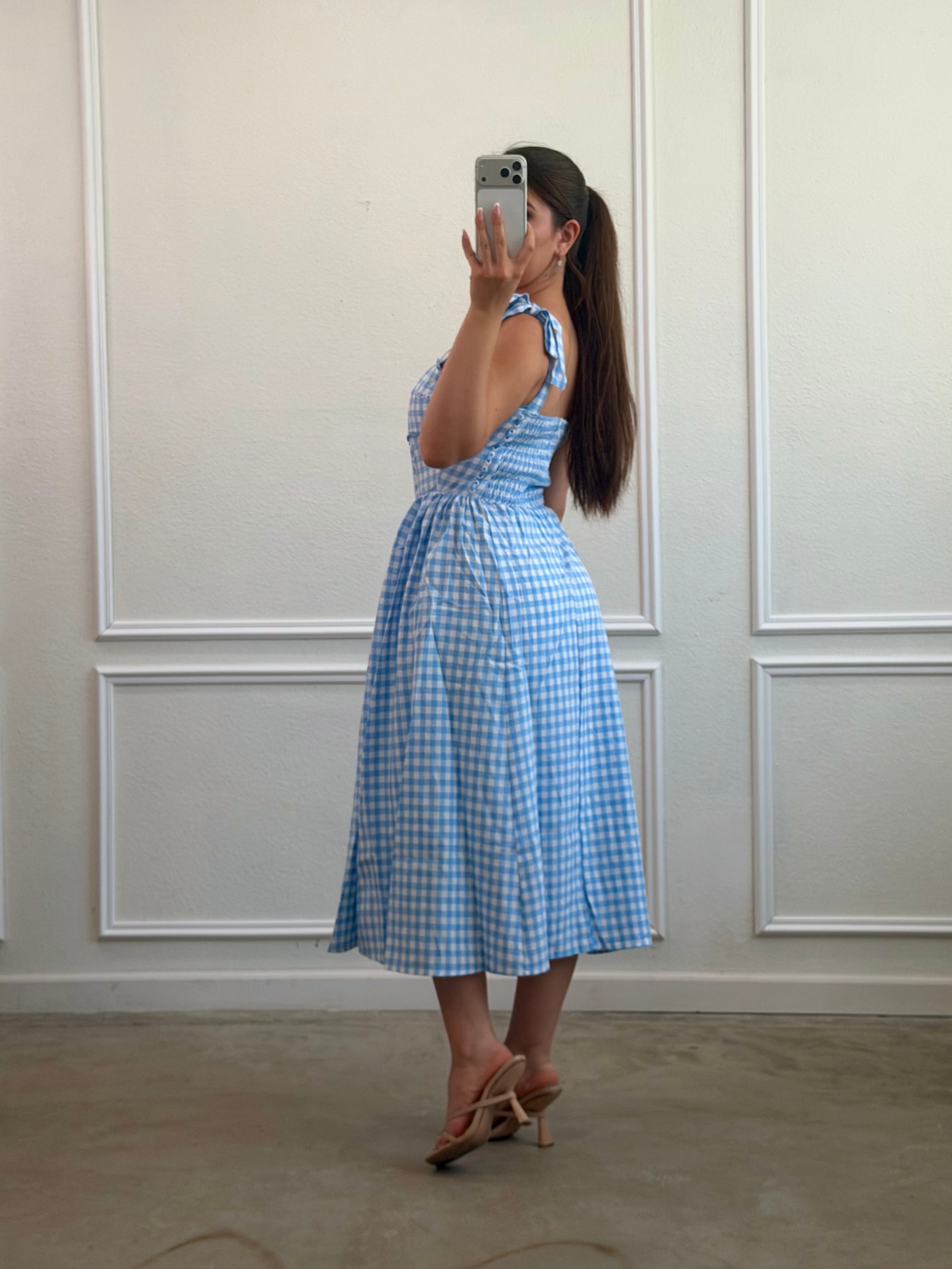 Alice Gingham Midi Dress