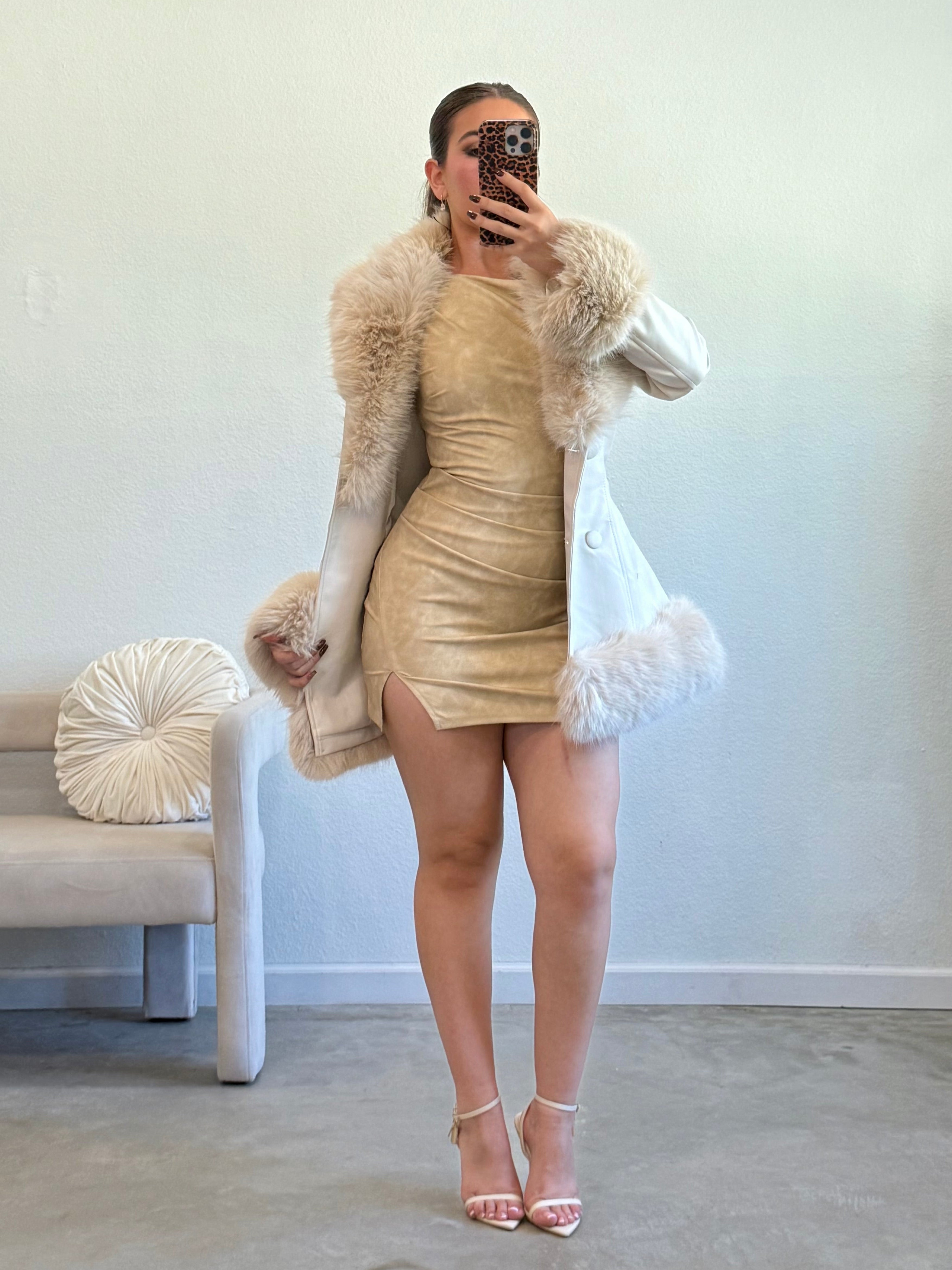 Brea Leather Mini Dress