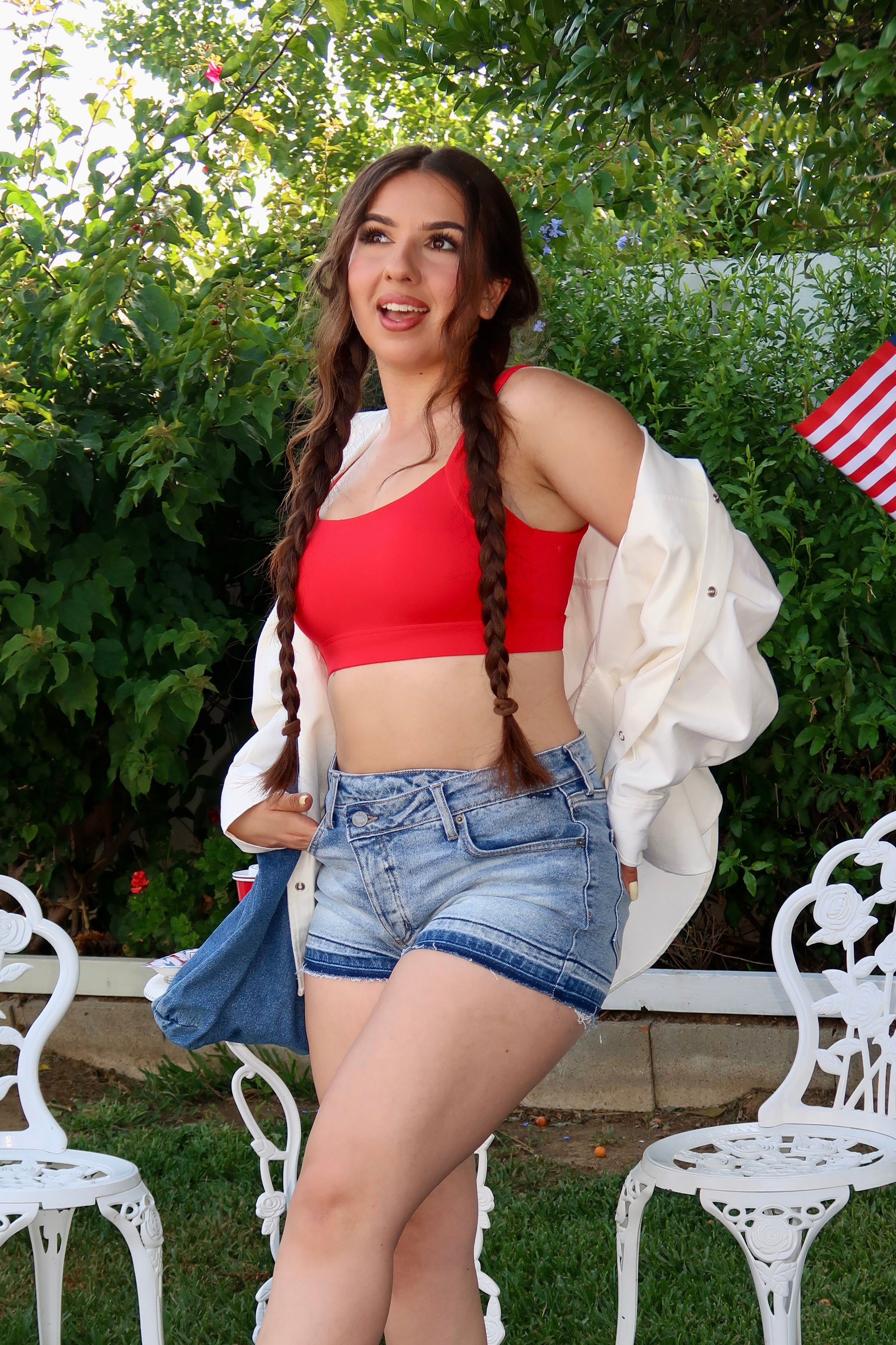 Thrive Crop Top (Red)