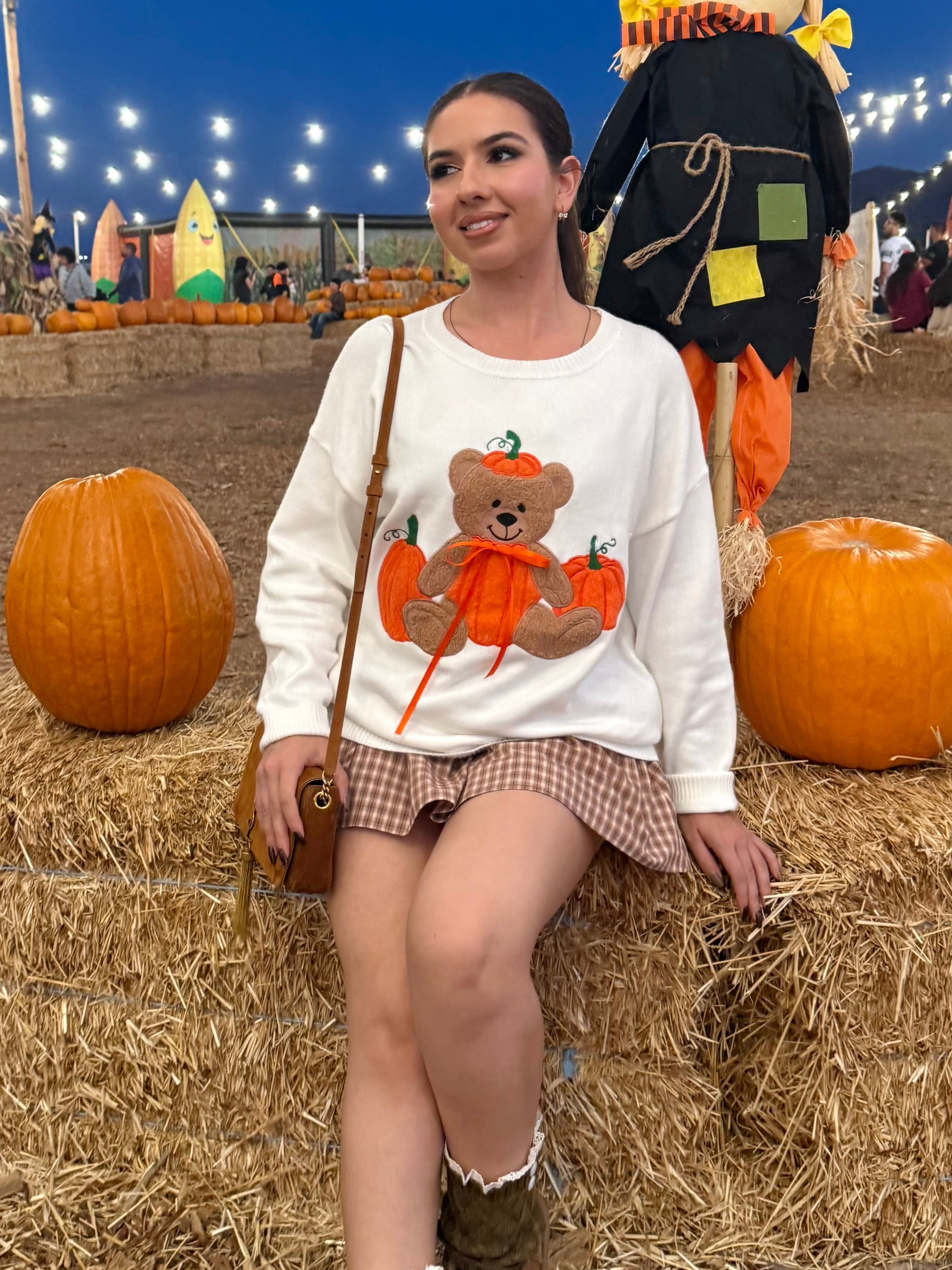 Pumpkin Cuddle Teddy Sweater