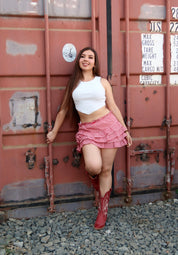 Apple Pie Gingham Mini Skirt