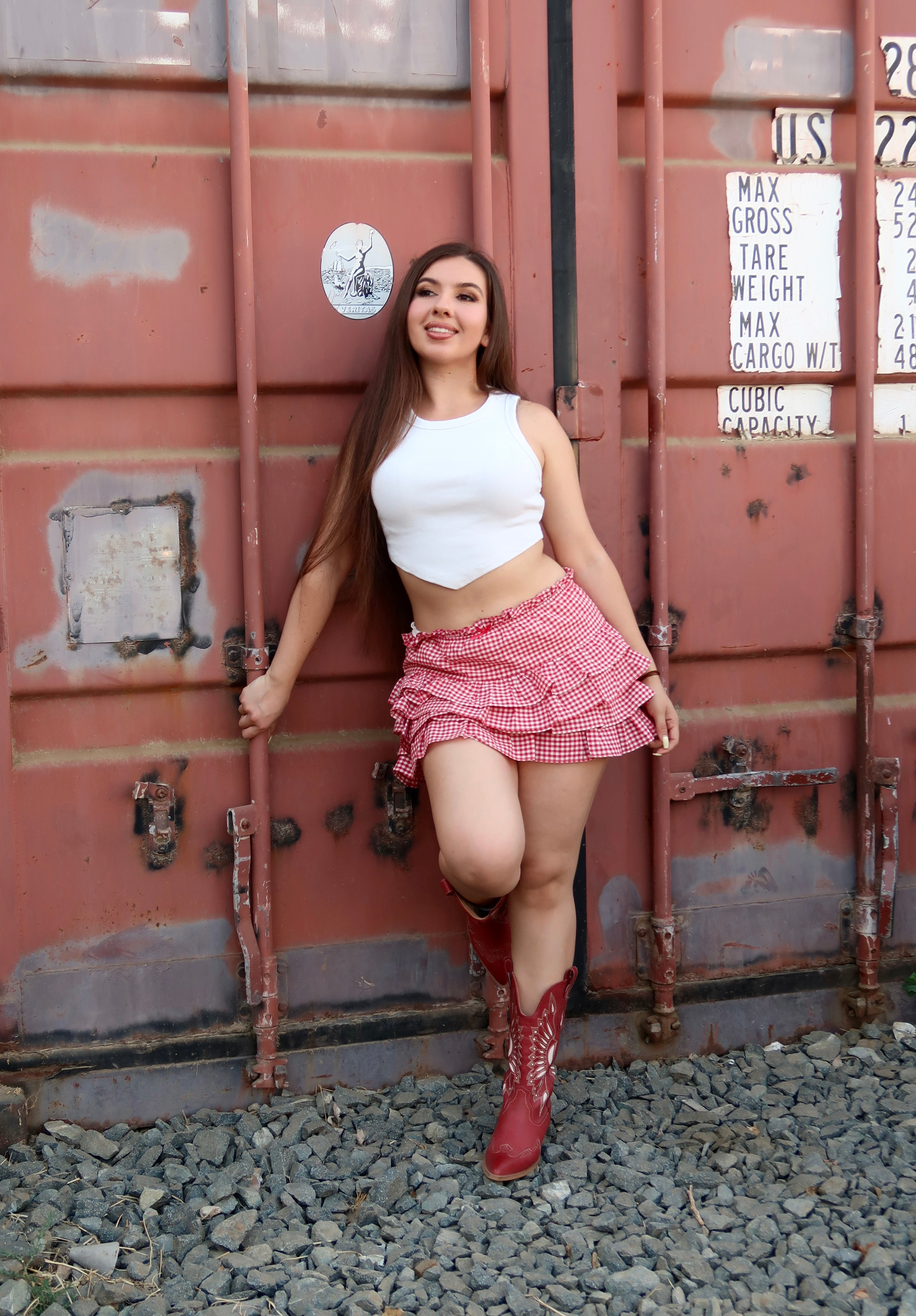 Apple Pie Gingham Mini Skirt