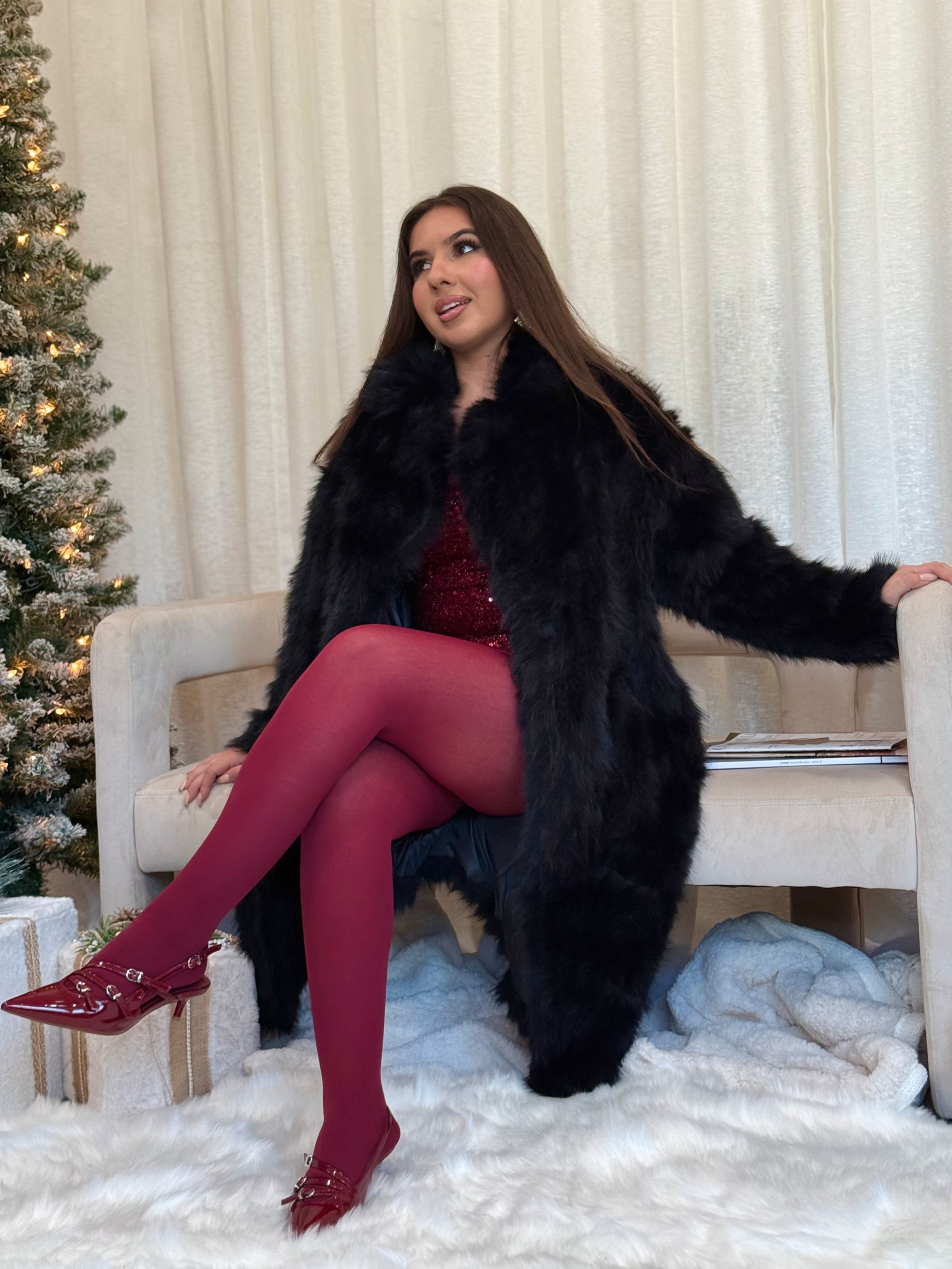 Monaco Fur Coat (Black)