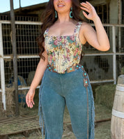 Rapunzel Floral Corset Top