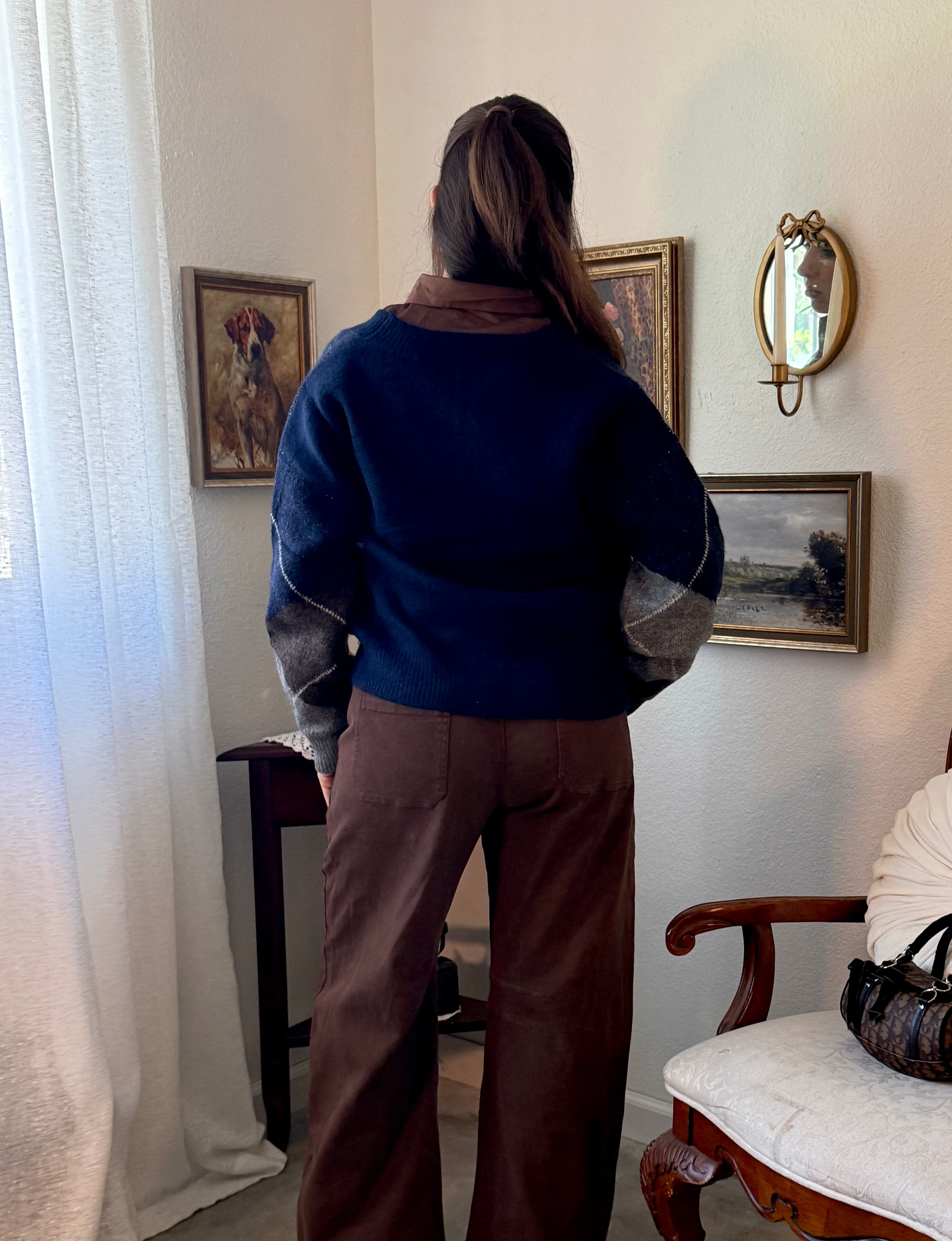 Henry Argyle Plaid Sweater