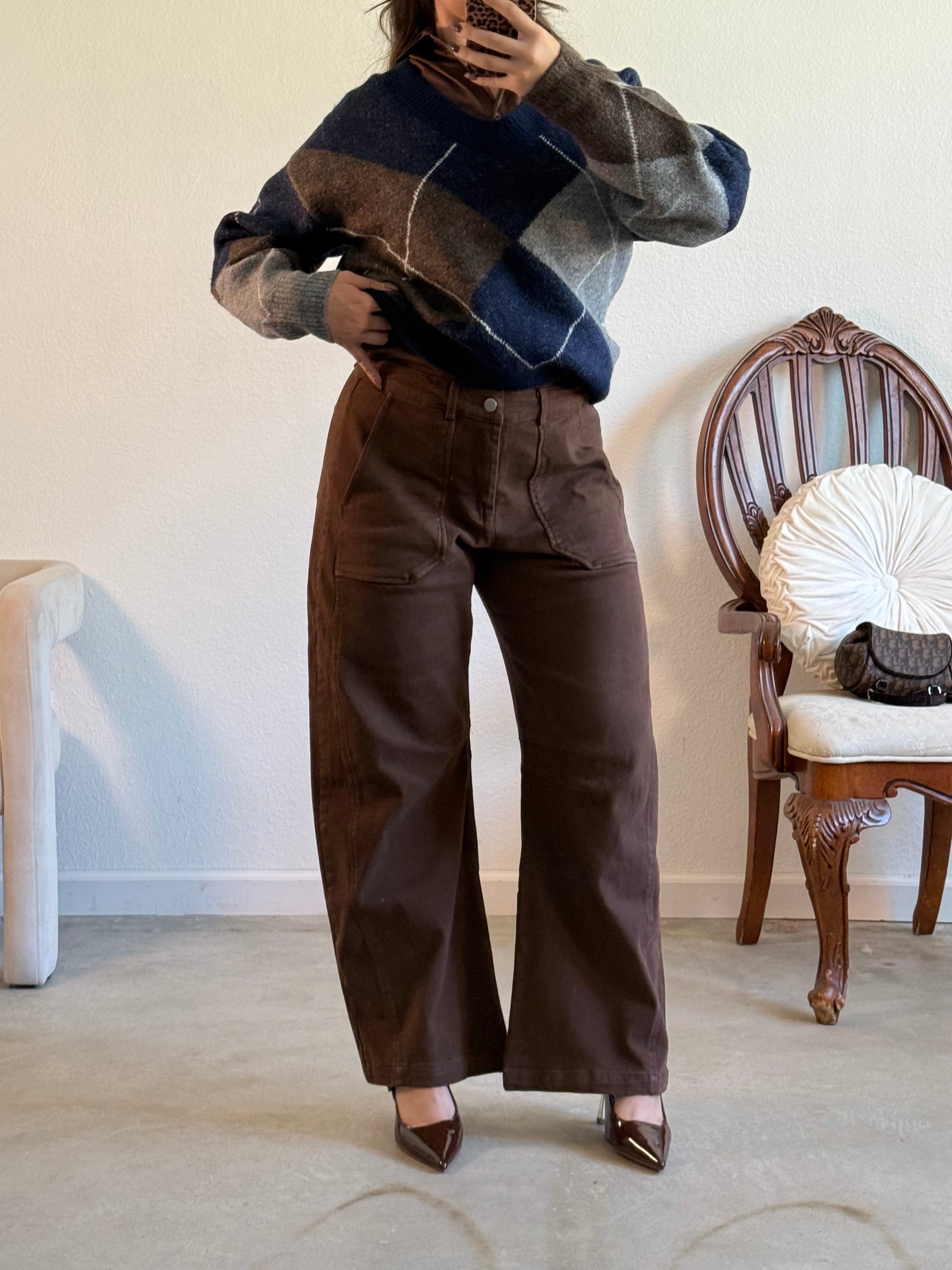 Avra Chocolate Barrel Pants