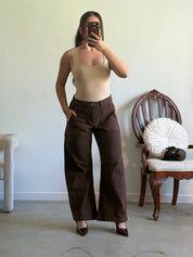 Avra Chocolate Barrel Pants