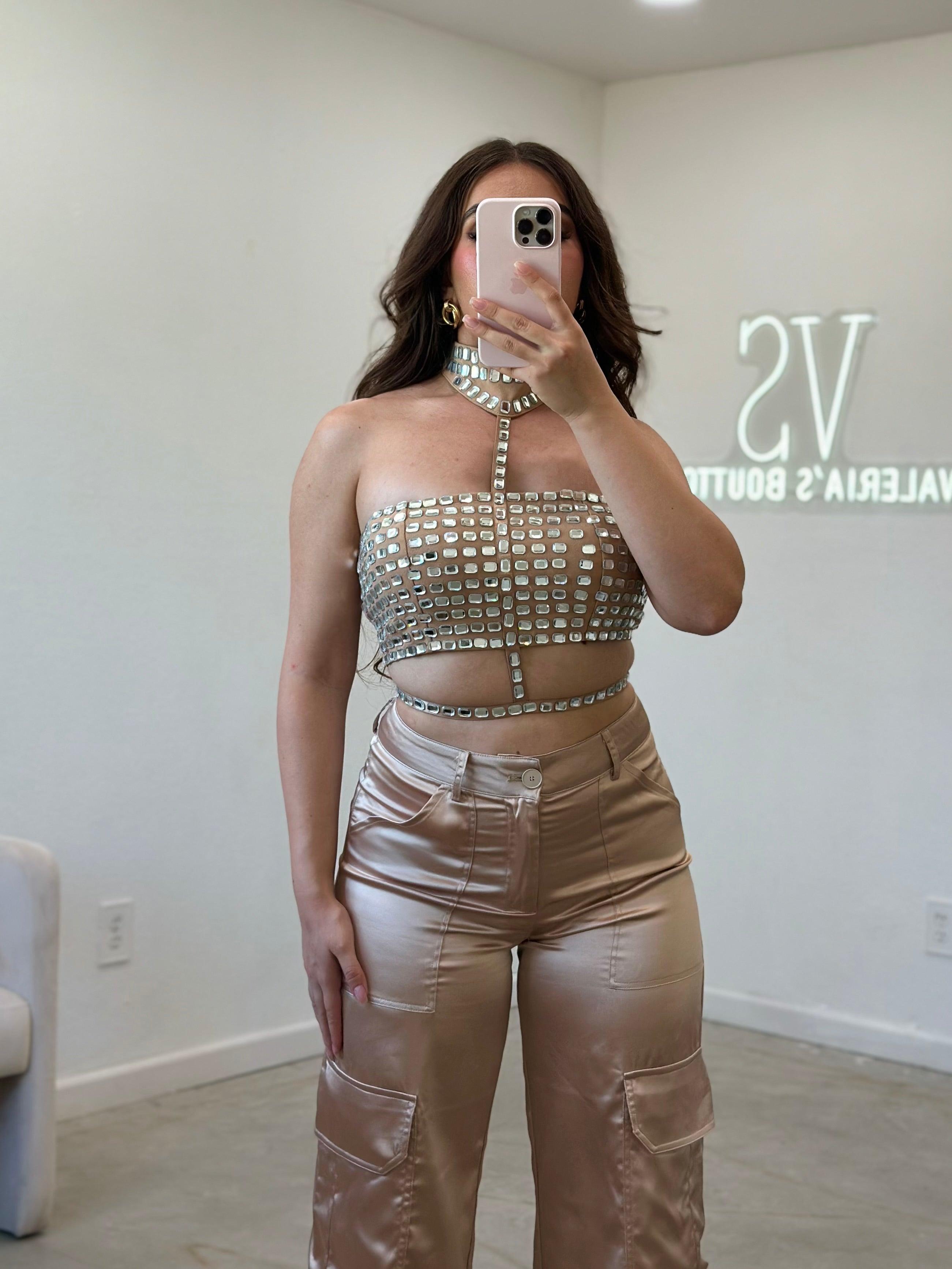 Lavo Embellished Top (Nude)