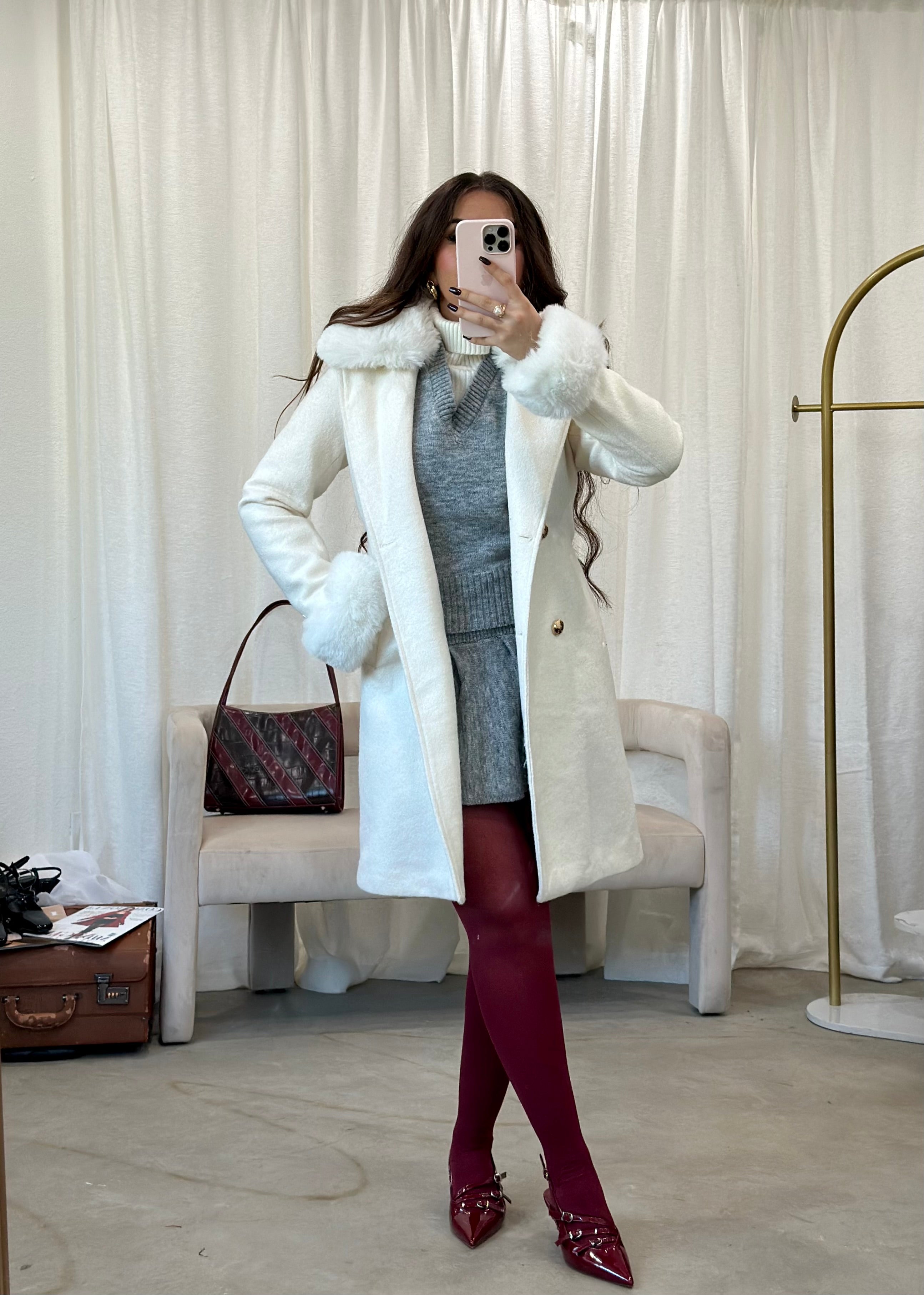 Blitzen Wool Fur Coat