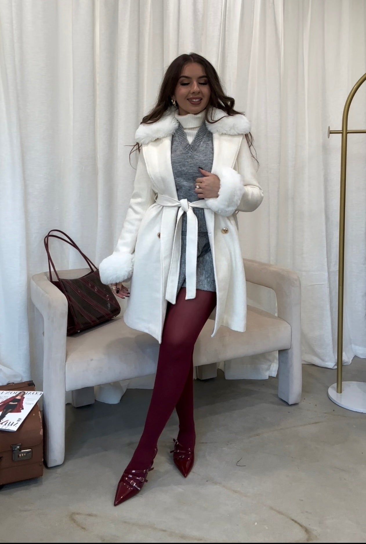 Blitzen Wool Fur Coat