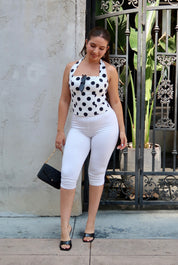 Valerie Capri Pants (White)