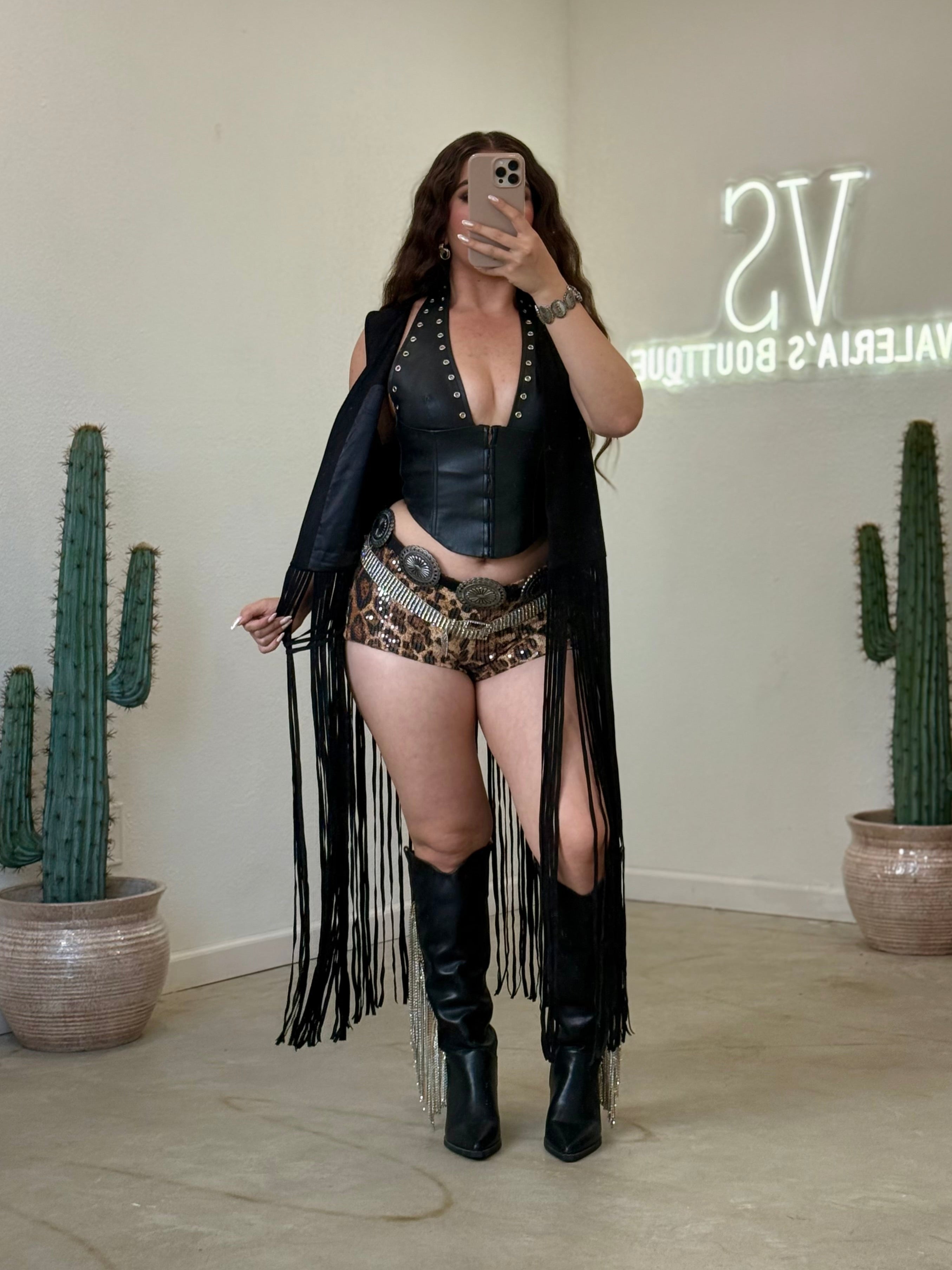 Tamara Fringe Suede Vest