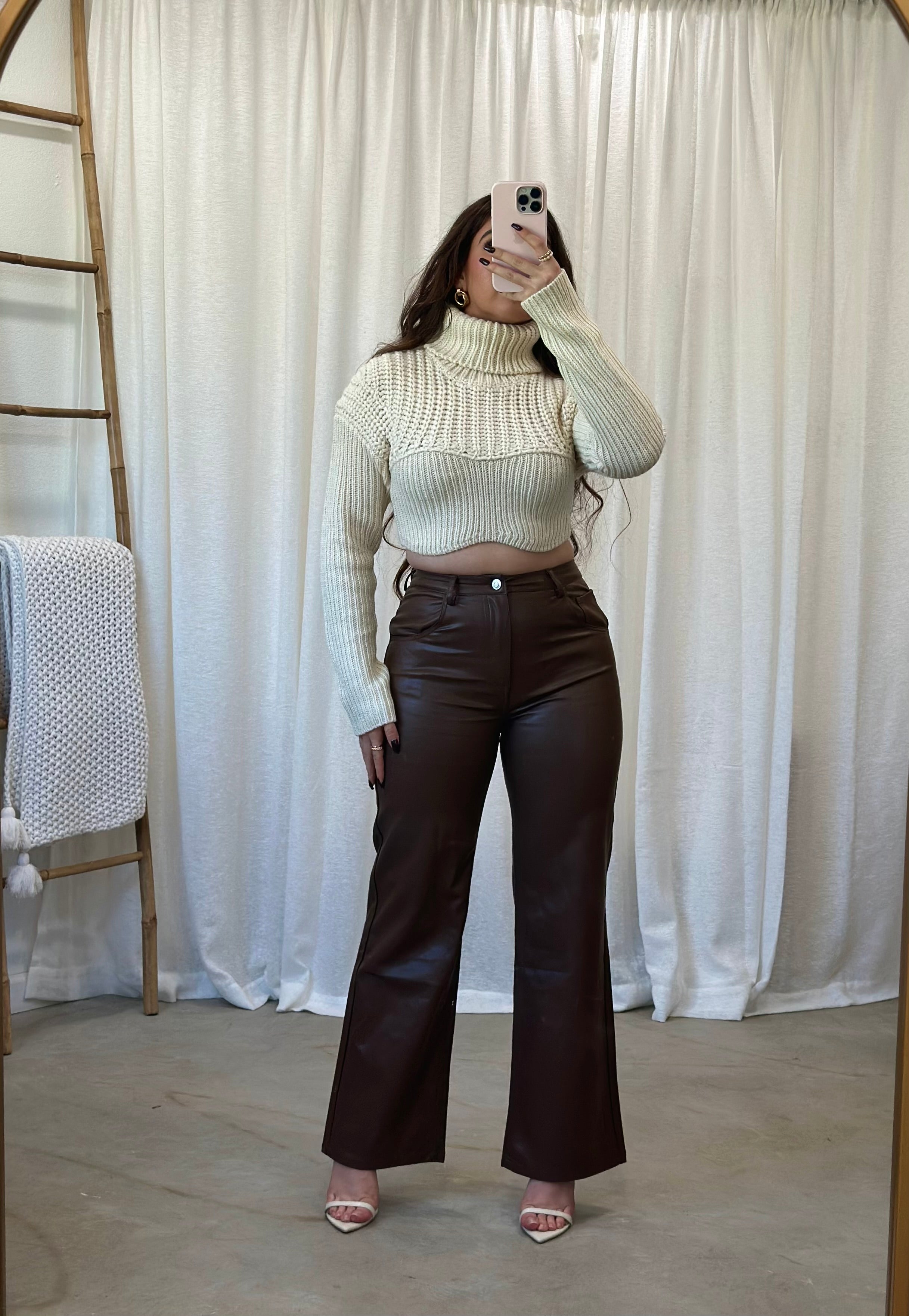 Espresso Leather Pants