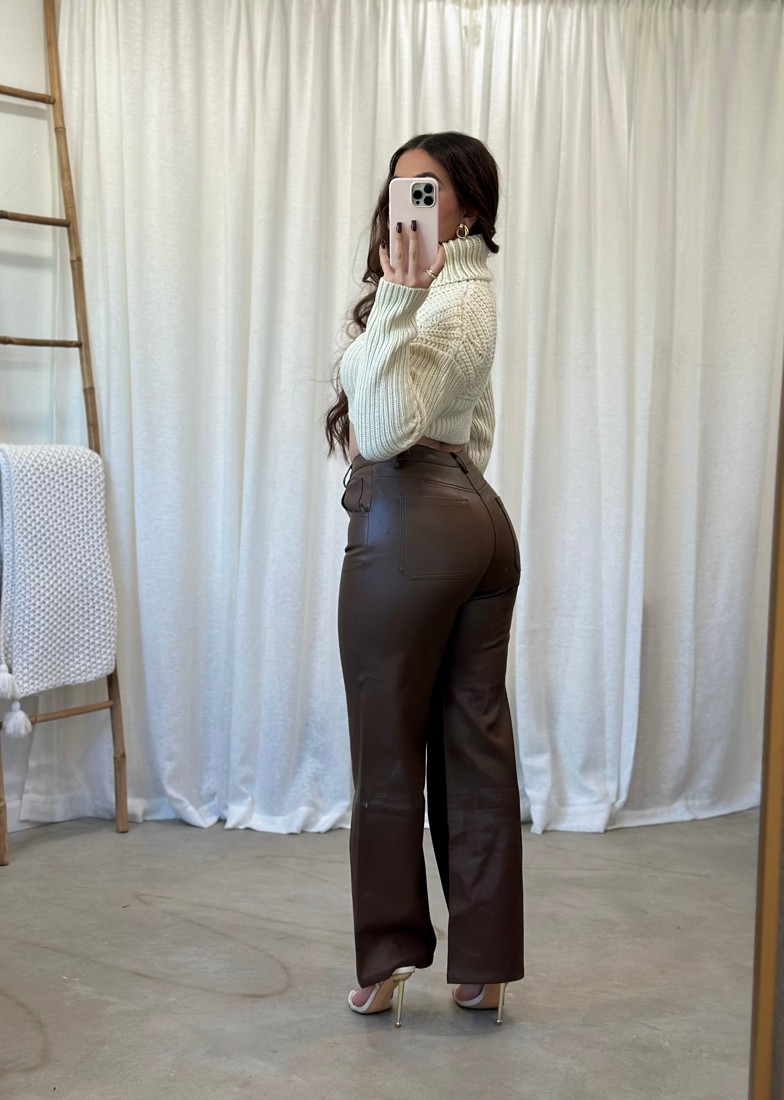 Espresso Leather Pants