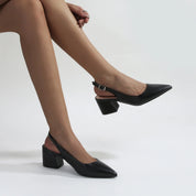 Anne Block Pumps (Black)