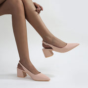 Anne Block Pumps (Beige)