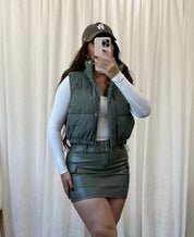 Dakota Puffer Vest (Olive)