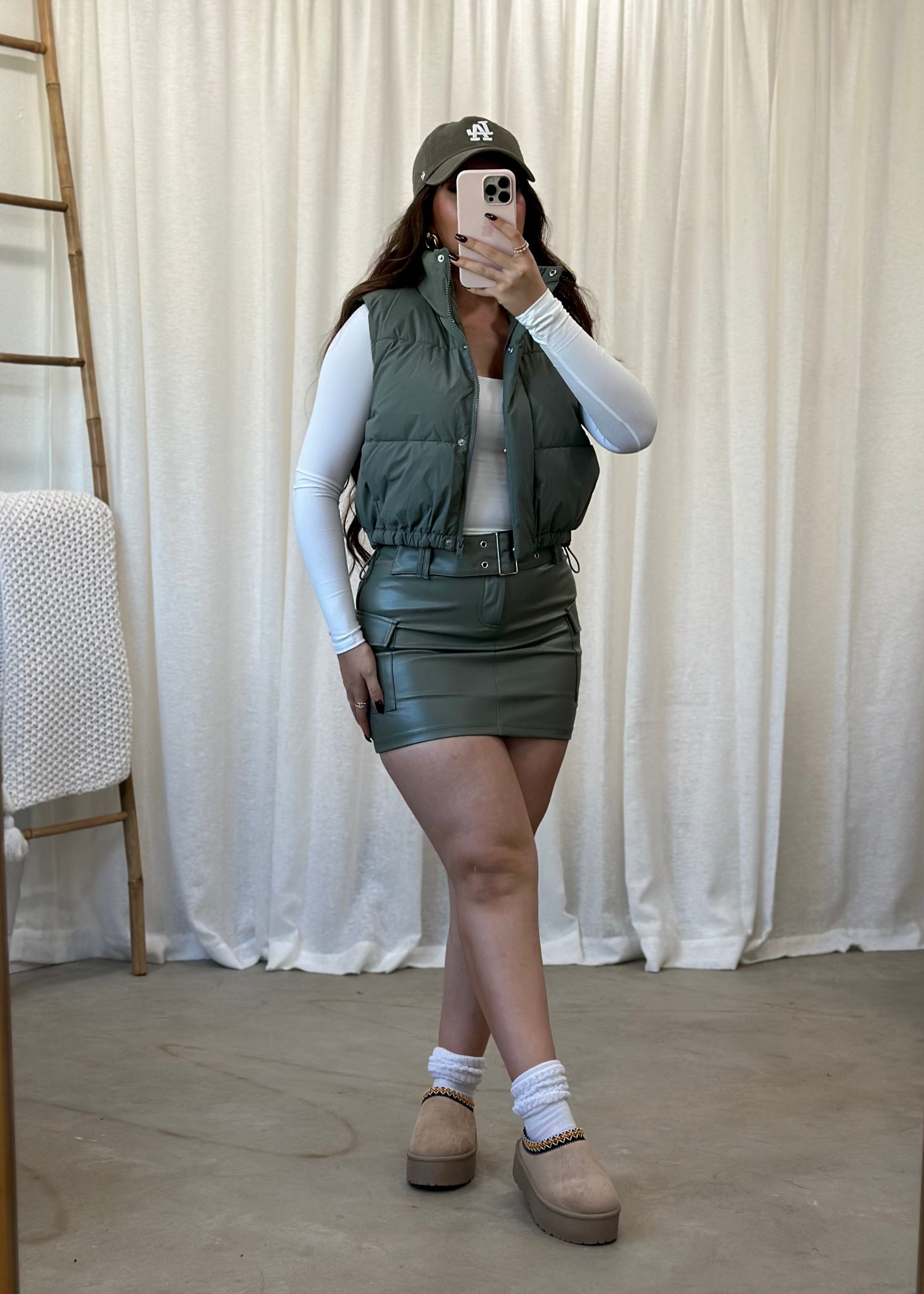 Dakota Puffer Vest (Olive)