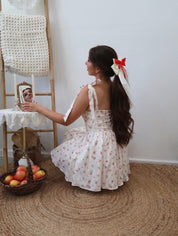Strawberries N Cream Corset Mini Dress