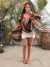 Gaia Mesh Draped Top