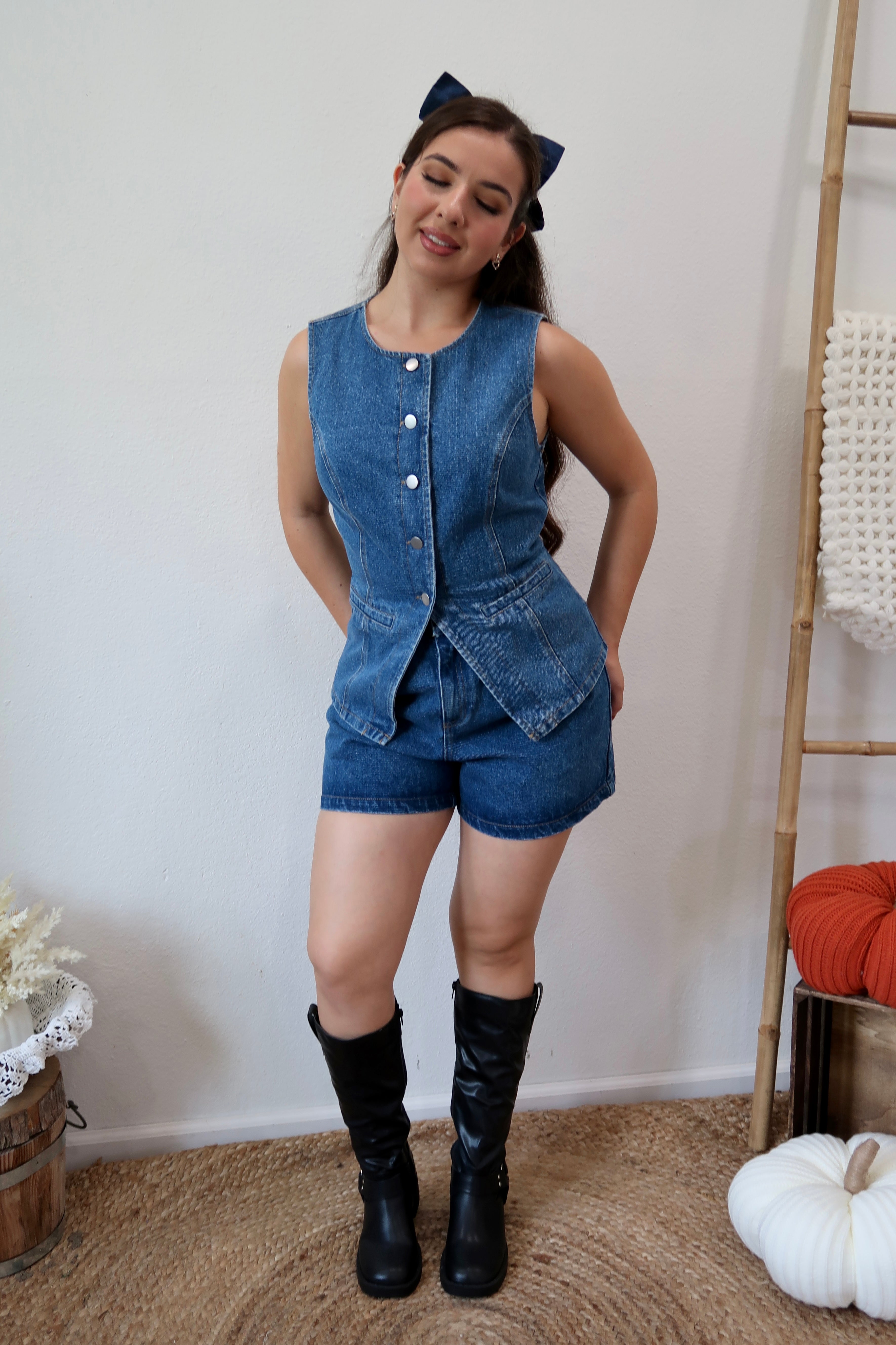 Miley Relaxed Vintage Denim Shorts