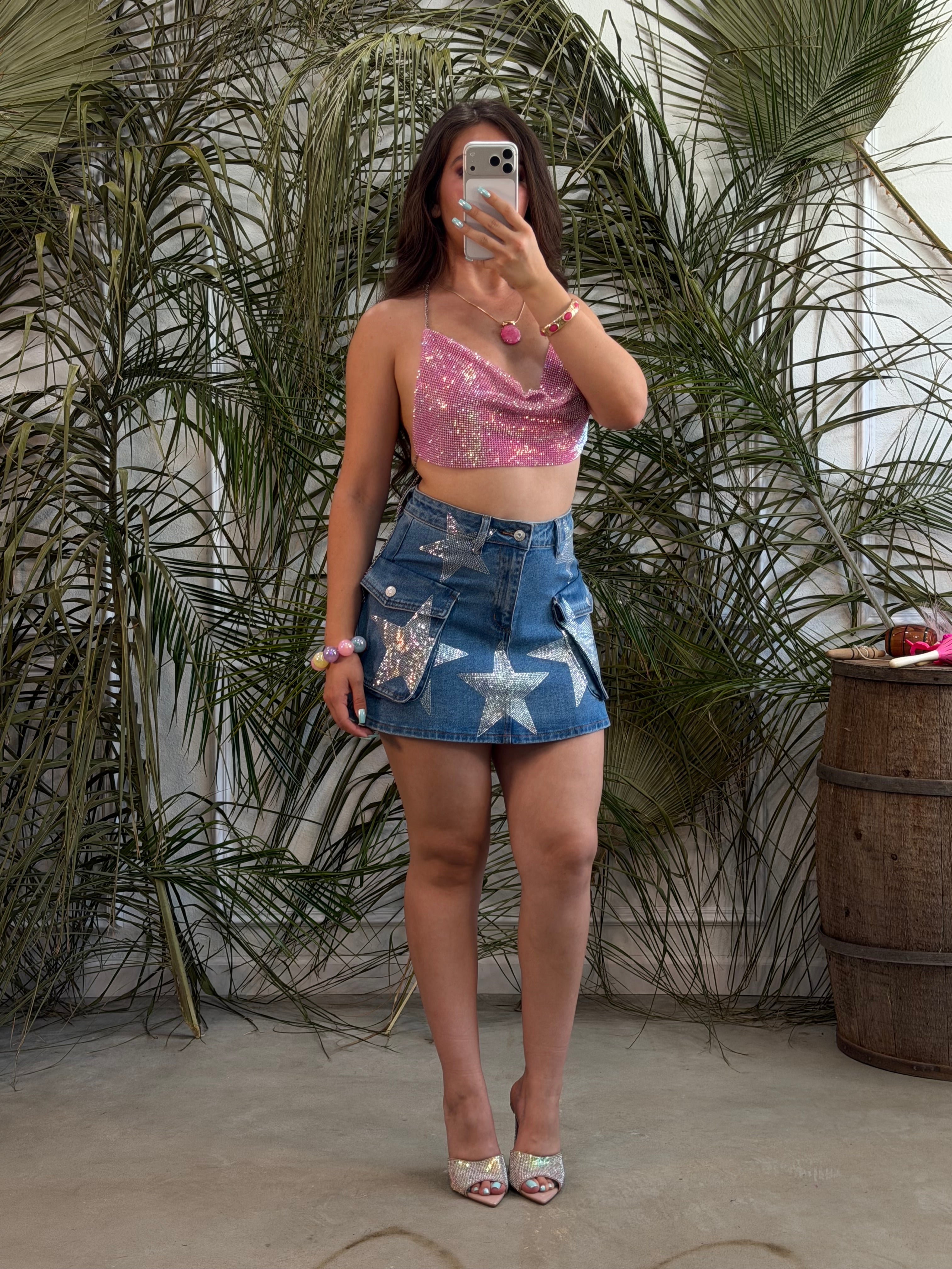 Estrella Denim Mini Skirt