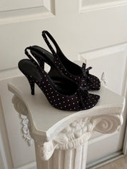 Little Missy Polka Dot Slingback Heels