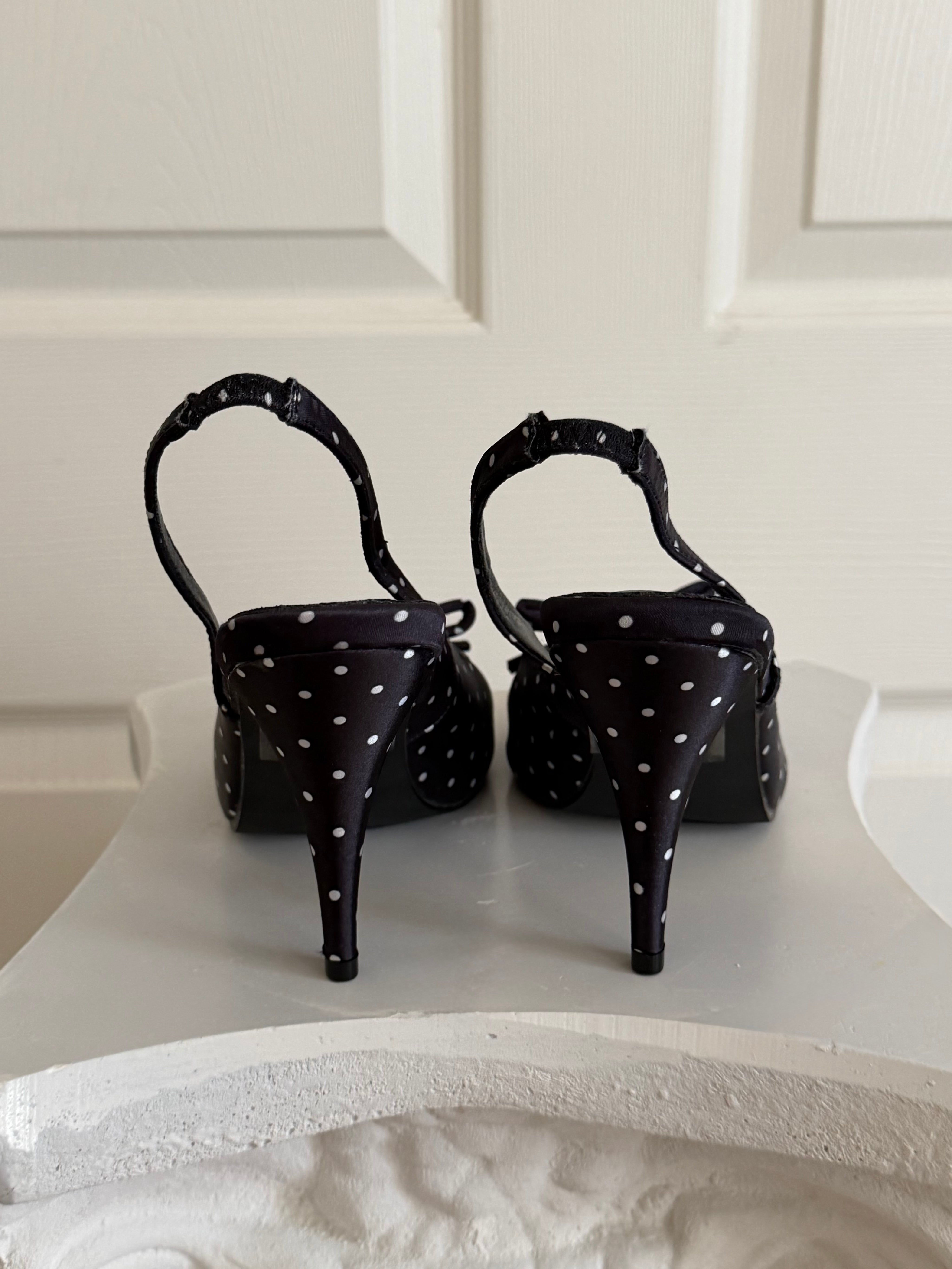Little Missy Polka Dot Slingback Heels