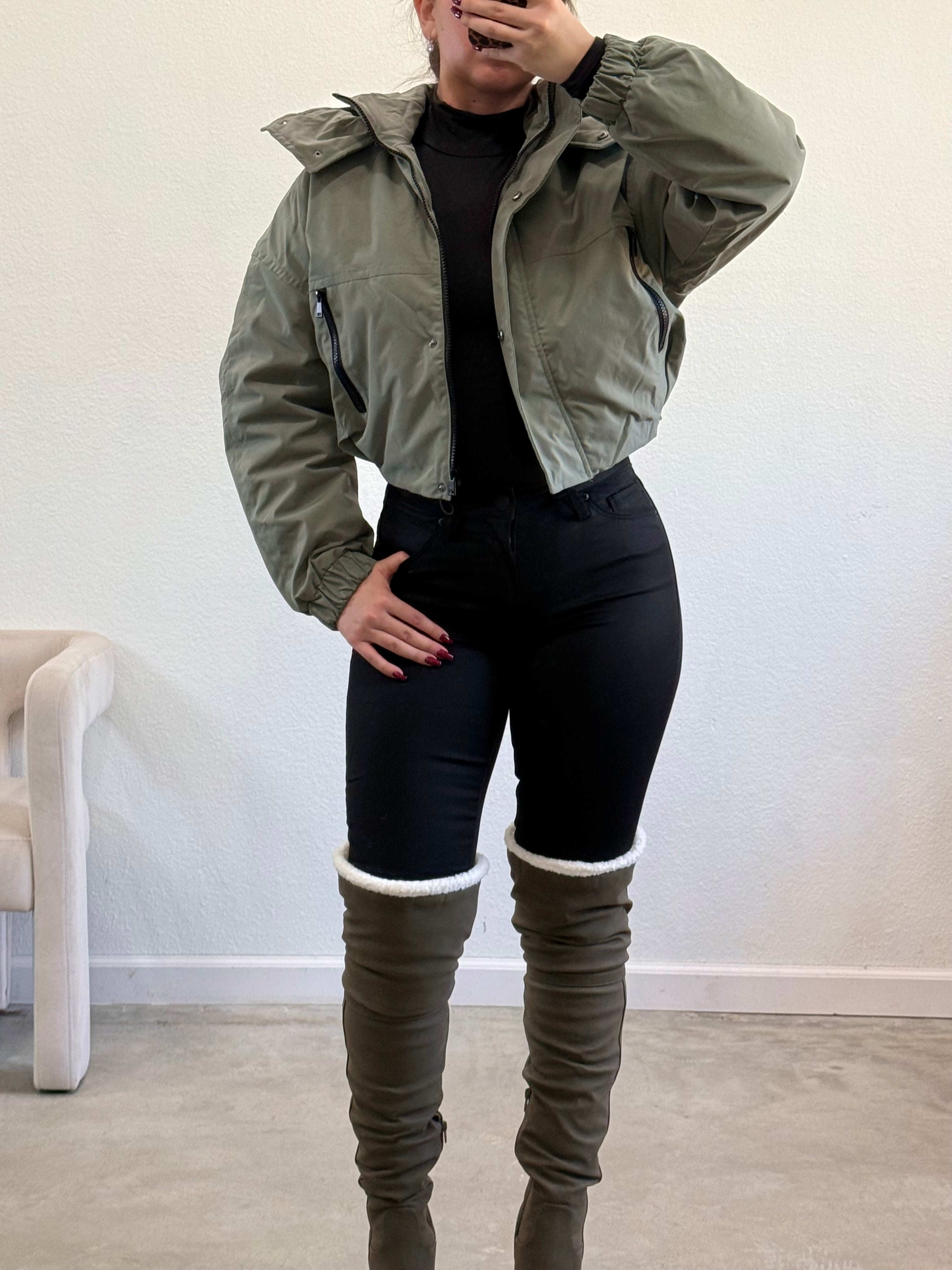 Khy Cropped Jacket (Olive)