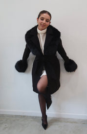 Edna Fur Trim Coat