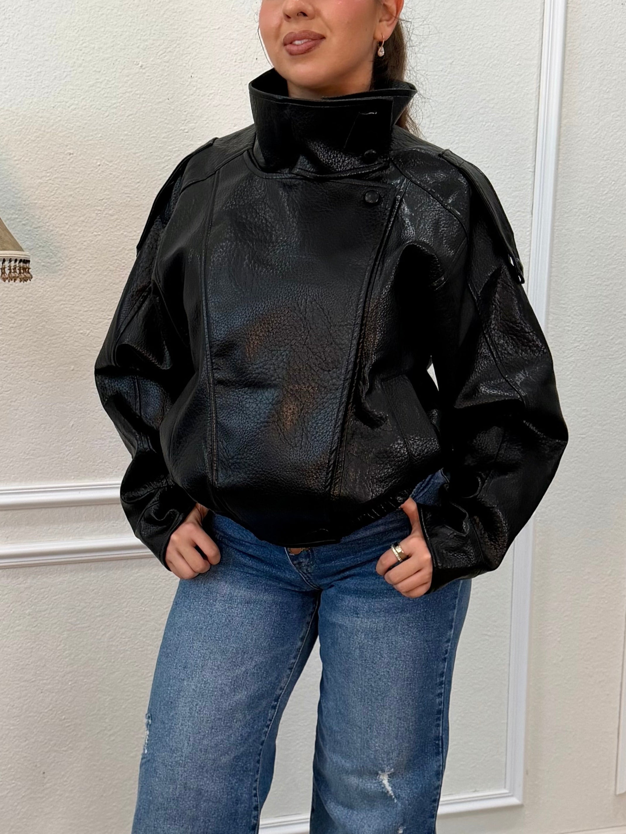 Larsen Leather Jacket (Black)