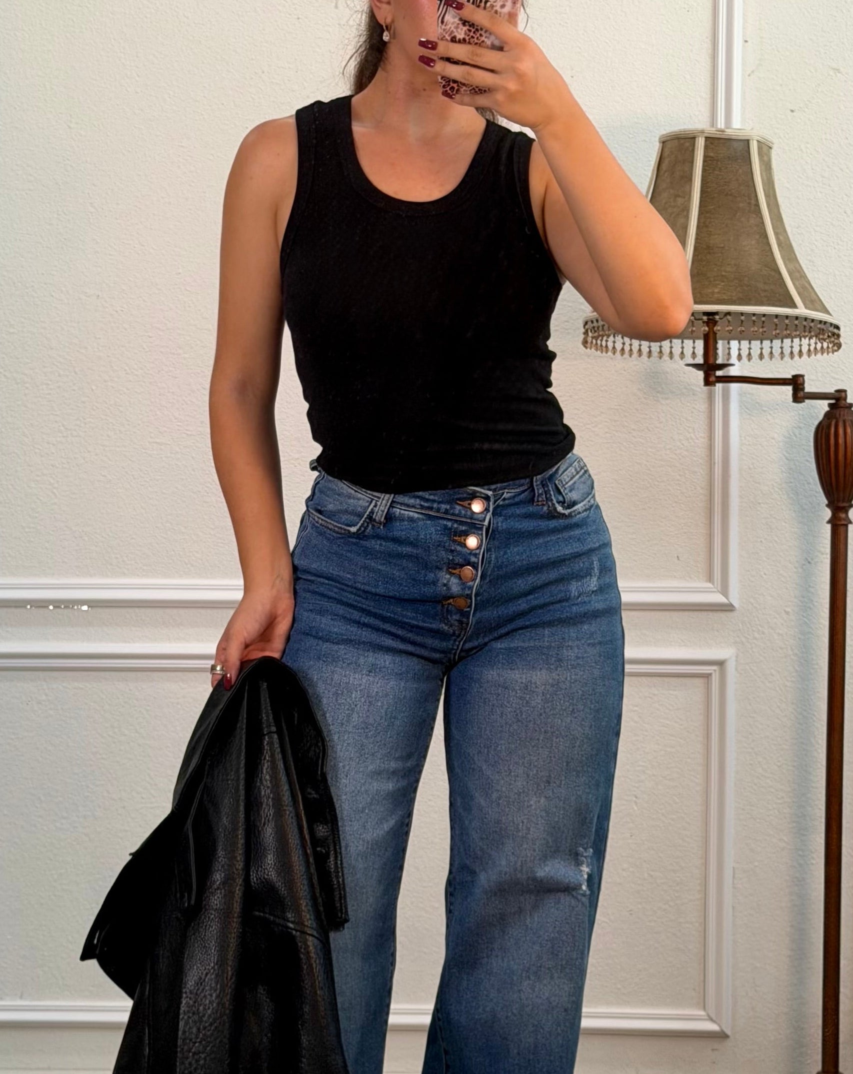 The Daily Cotton Tank Top (Black)