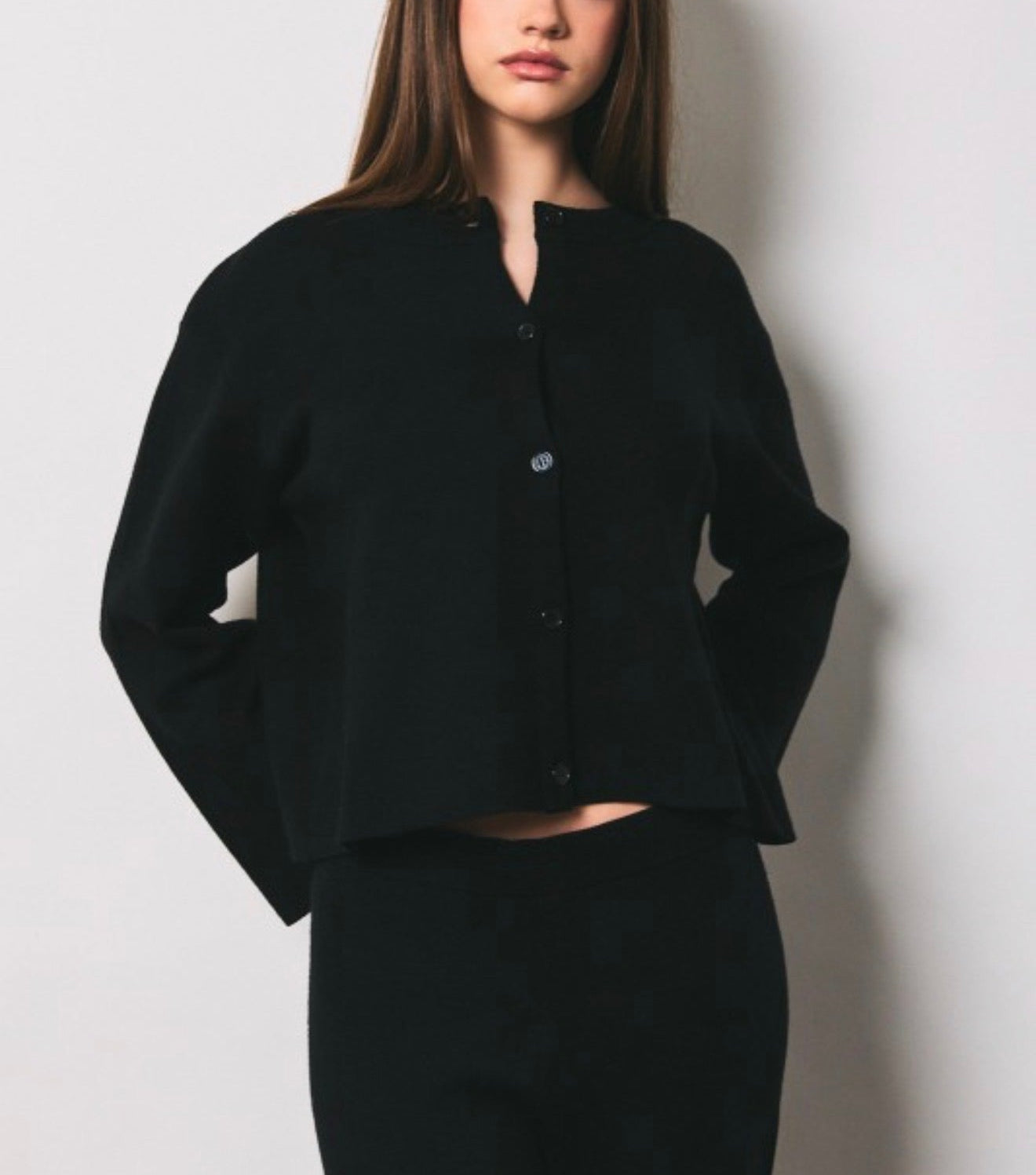 Lorette Knit Button Cardigan Sweater