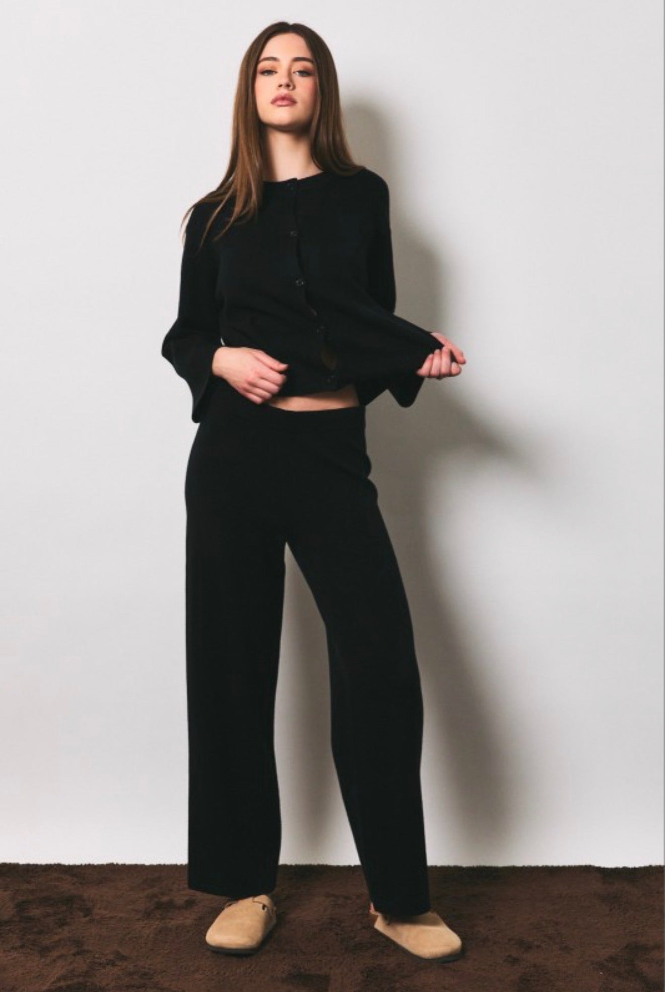 Lorette Knit Button Cardigan Sweater