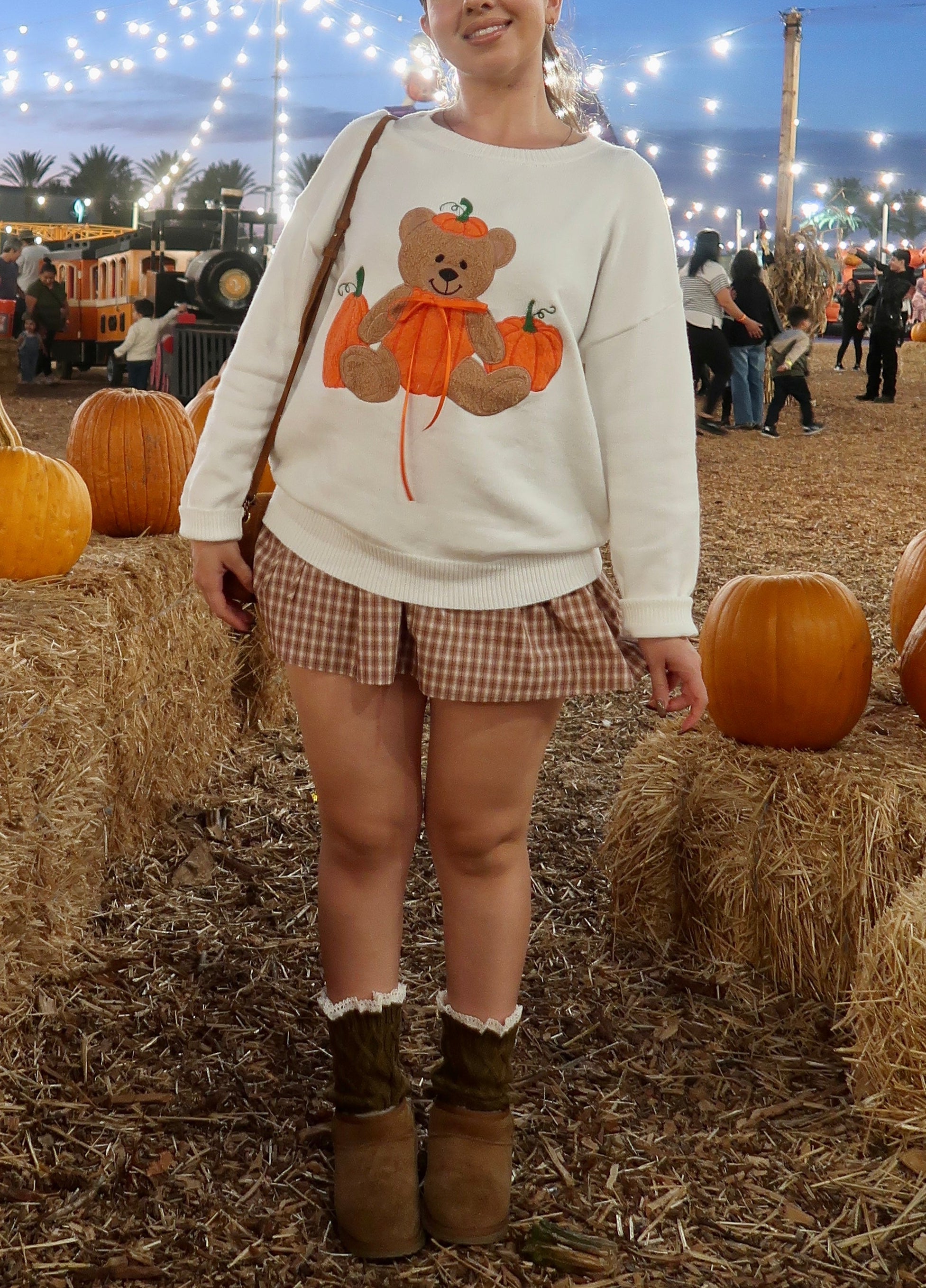 Pumpkin Cuddle Teddy Sweater