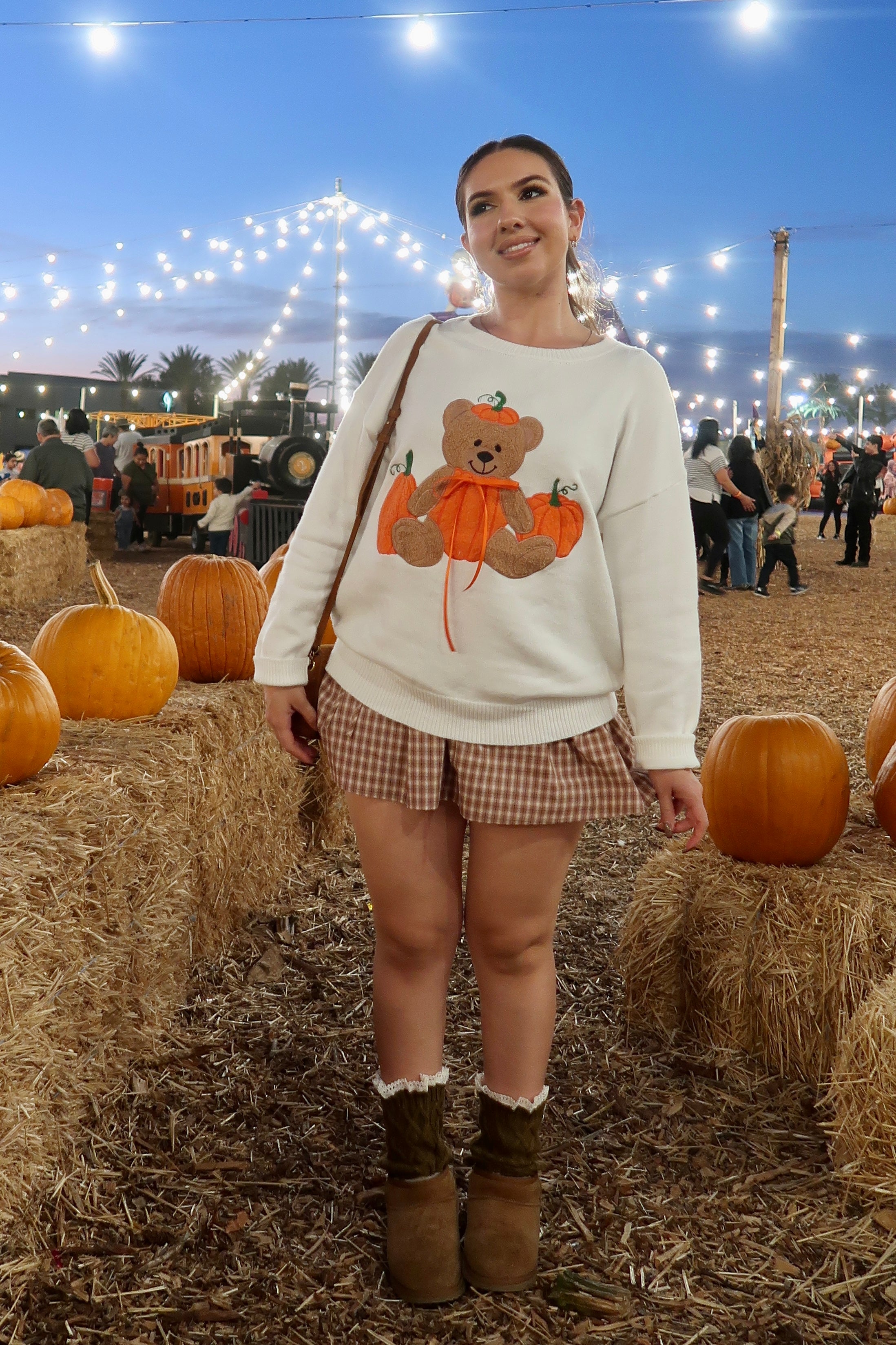 Pumpkin Cuddle Teddy Sweater