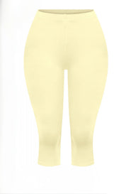 Valerie Capri Pants - High Rise (Light Yellow)